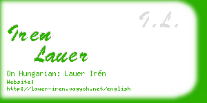 iren lauer business card