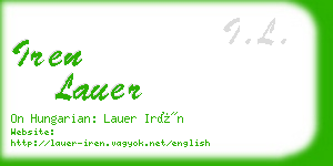 iren lauer business card